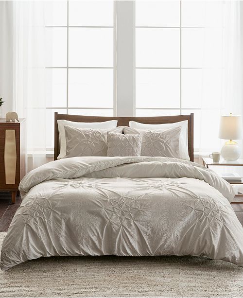 Madison Park Giselle Full Queen 4 Pc Tufted Seersucker Duvet Set