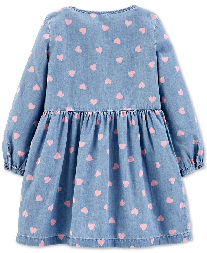 Carter's Toddler Girls Chambray HeartPrint Dress Macy's