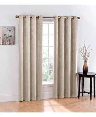 Regal Home Chevron Blackout 2 Pack Grommet Curtain 95 X 76