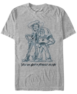 Disney Pixar Men's Toy Story Woody and Buzz You Gotta Friend Sketch Short Sleeve T-Shirt