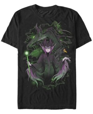 Disney Men's Sleeping Beauty Maleficent Manga Style Short Sleeve T-Shirt
