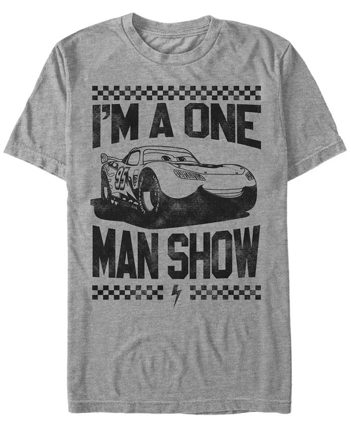 Cars Disney Pixar Men S Mcqueen One Man Show Short Sleeve T Shirt Reviews T Shirts Men Macy S