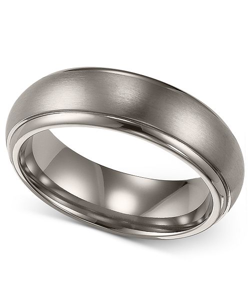 Triton Men S Titanium Ring Comfort Fit Wedding Band 6mm