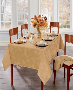 Elrene Elegant Woven Leaves Jacquard Damask Tablecloth 60