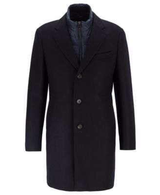 hugo boss overcoat mens