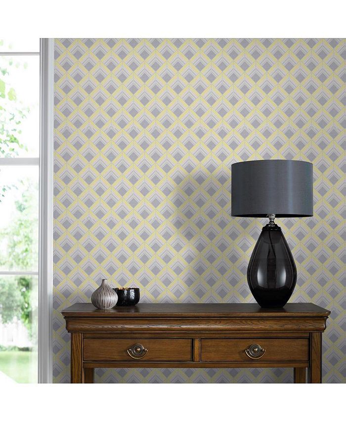 Graham & Brown Graham Brown Trifina Geo Taupe Copper Wallpaper Macy's