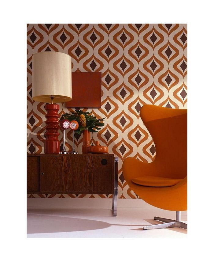 Graham & Brown Graham Brown Trippy Orange Wallpaper & Reviews - All Wall  Décor - Home Decor - Macy's