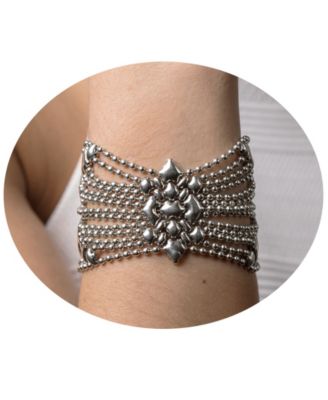 B Silver Mesh Bracelet in 7", 7 1/2" or 8"