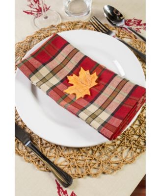 Pumpkin Spice Plaid Napkin, Set of 6