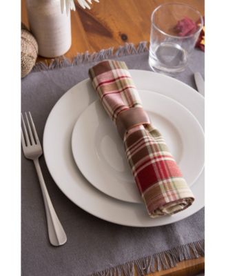 Give Thanks Plaid Napkin, Set of 6