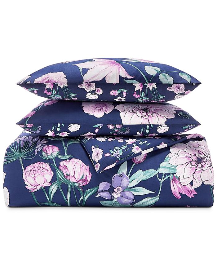 Whim by Martha Stewart Midnight Floral 2-Pc. Twin/Twin XL Comforter Set ...
