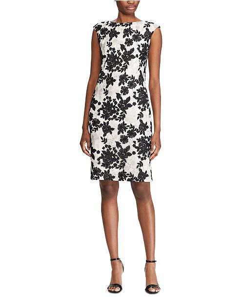 Lauren Ralph Lauren Two Tone Floral Lace Dress Reviews