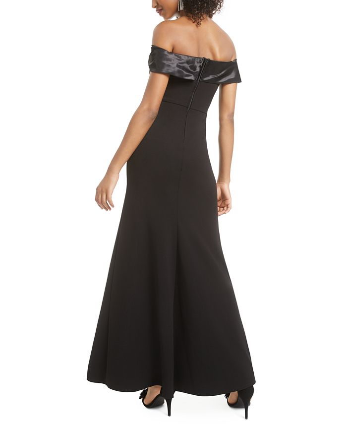 B Darlin Juniors' Off-The-Shoulder Tuxedo Dress, Created for Macy's ...