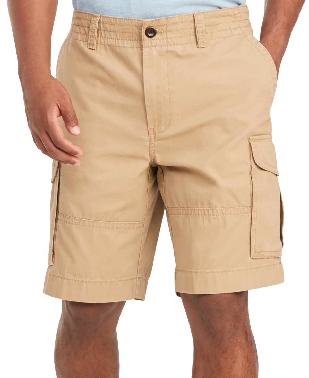 Shop Tommy Hilfiger Men's Essential Solid Cargo Shorts In Chino