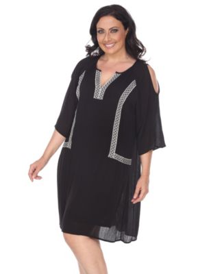White Mark Women's Plus Size Marybeth Embroidered Dress & Reviews ...