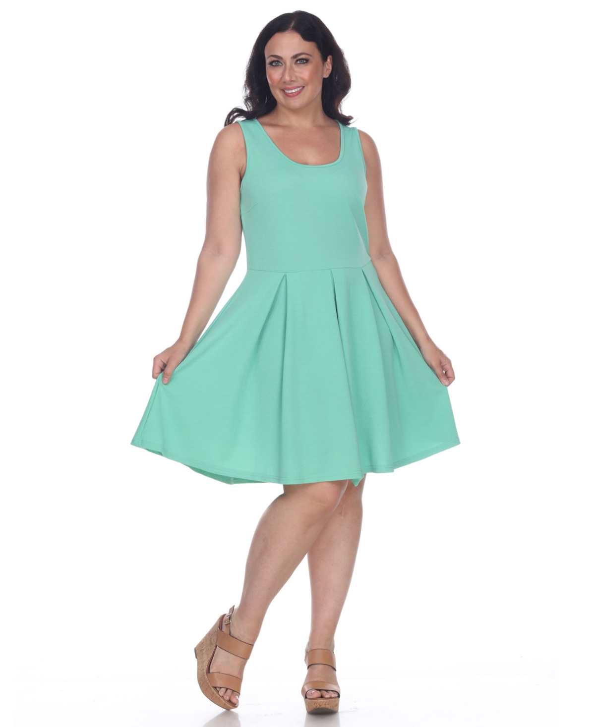 White Mark Plus Size Crystal Dress