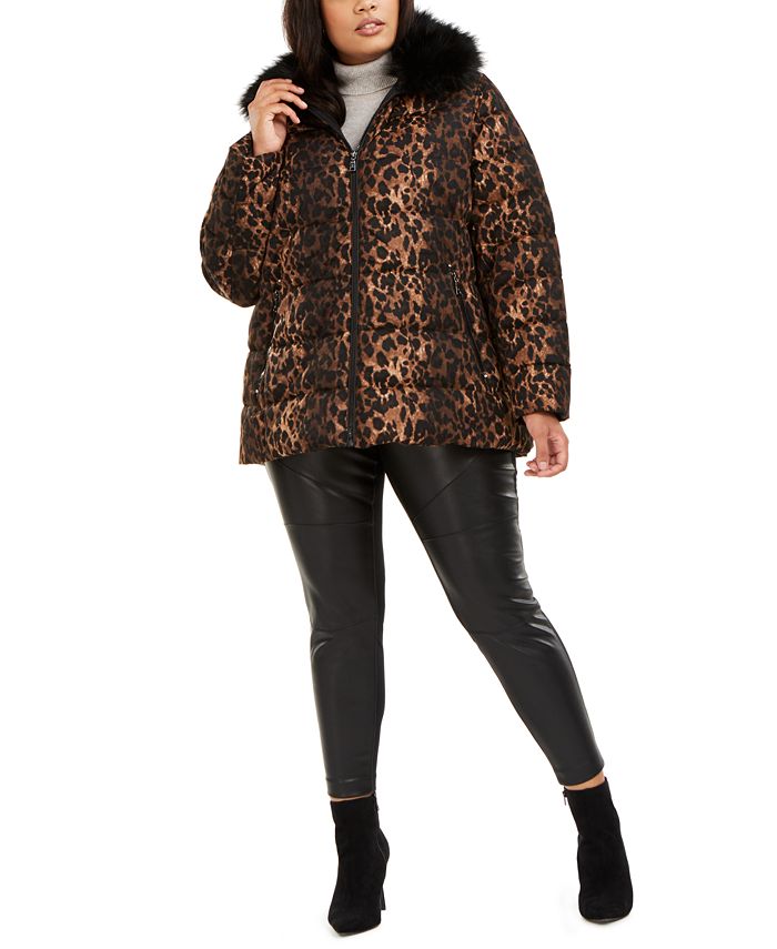 Tahari clearance leopard coat