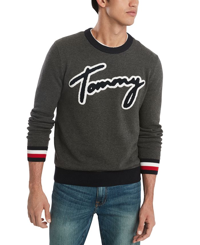 jeg er enig ordlyd Betinget Tommy Hilfiger Men's Lawson Logo Sweater & Reviews - Sweaters - Men - Macy's