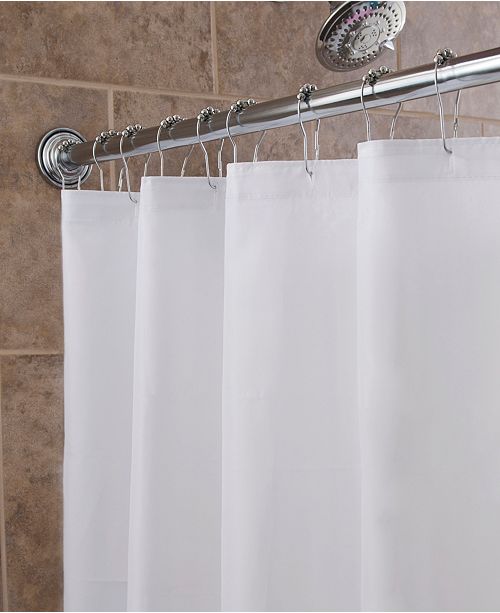 Kenney Medium Weight Mildew Resistant Fabric Shower Curtain Liner