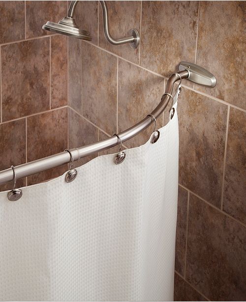 Kenney Twist Fit No Tools Curved Shower Curtain Rod 57 72