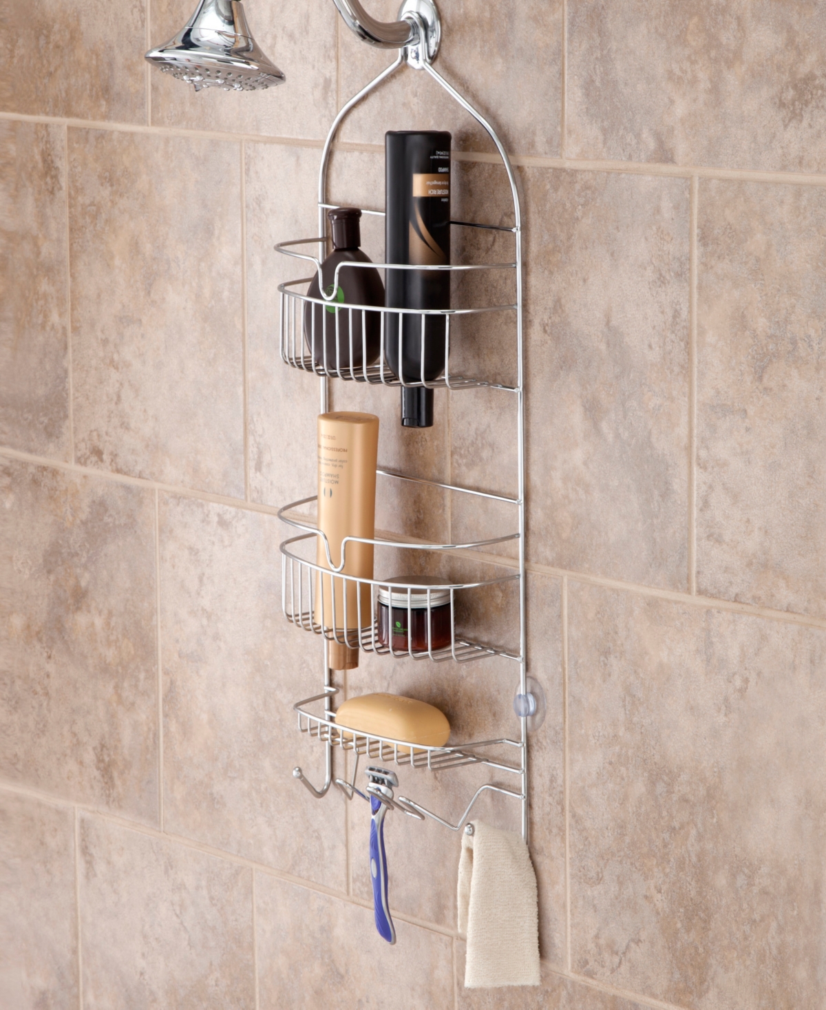 Kenney Rust-Resistant Heavy Duty 3-Tier Large Hanging Shower Caddy Bedding
