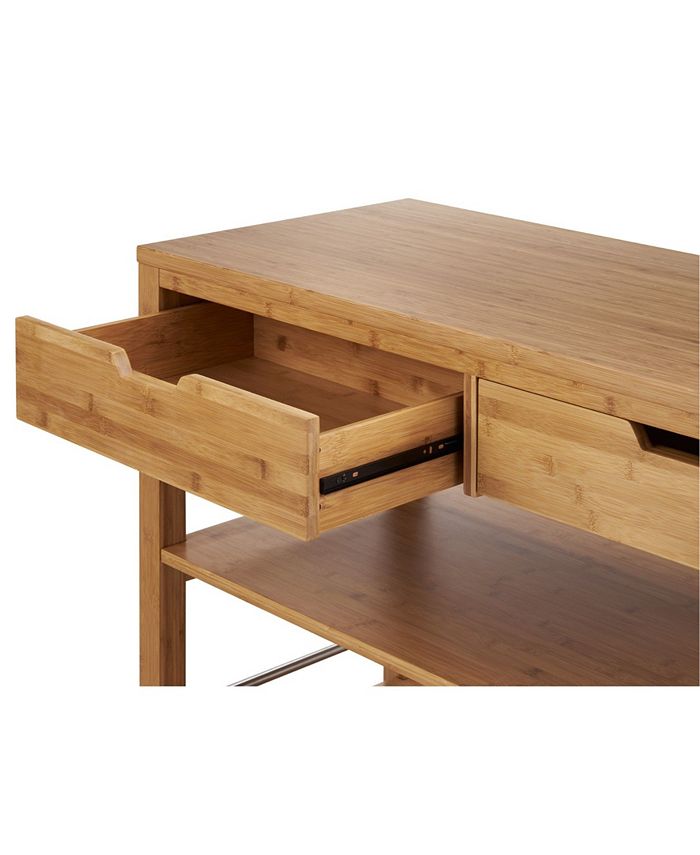 TRINITY 48" Bamboo Kitchen Island with Drawers Macy's