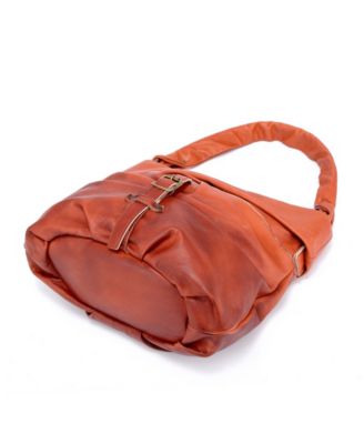 Sweet Lotus Leather Bucket Bag