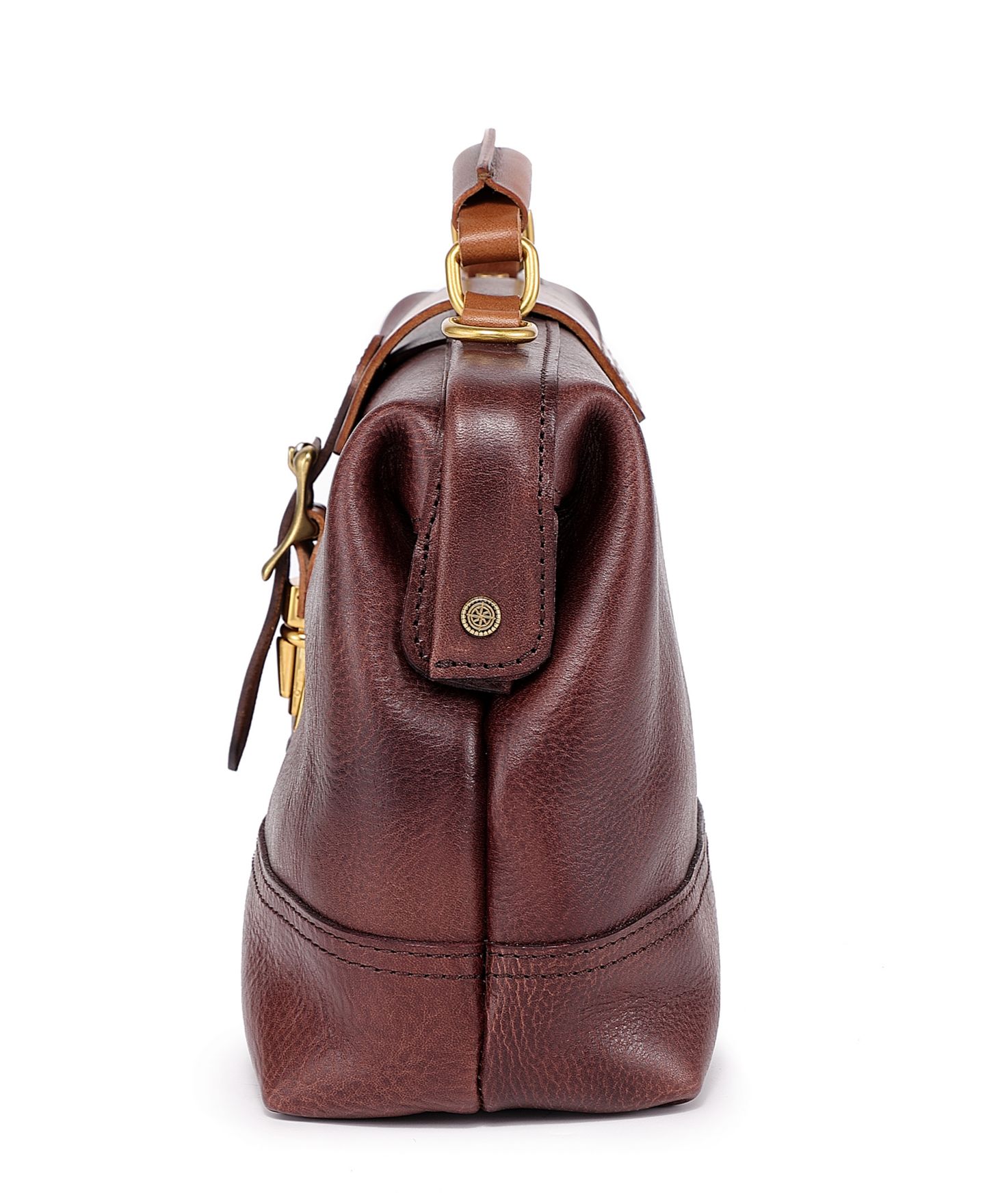 Женская сумка OLD TREND Doctor Small Leather Crossbody Satchel, цвет: Коричневый — фото 14