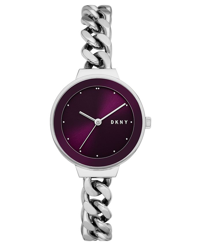 DKNY Women's Astoria Stainless Steel Chain Bracelet Watch 32mm - Macy's