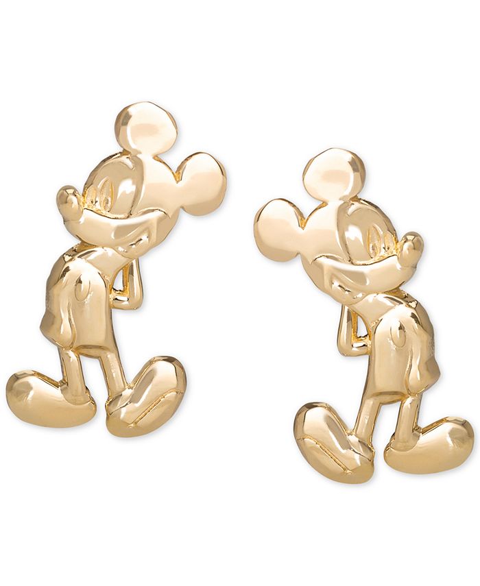 Disney - Mickey Mouse Stud Earrings in 14k Gold