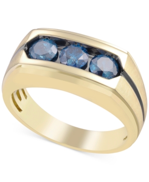 image of Men-s Blue Diamond Ring (1-1/5 ct. t.w.) in 10k Gold