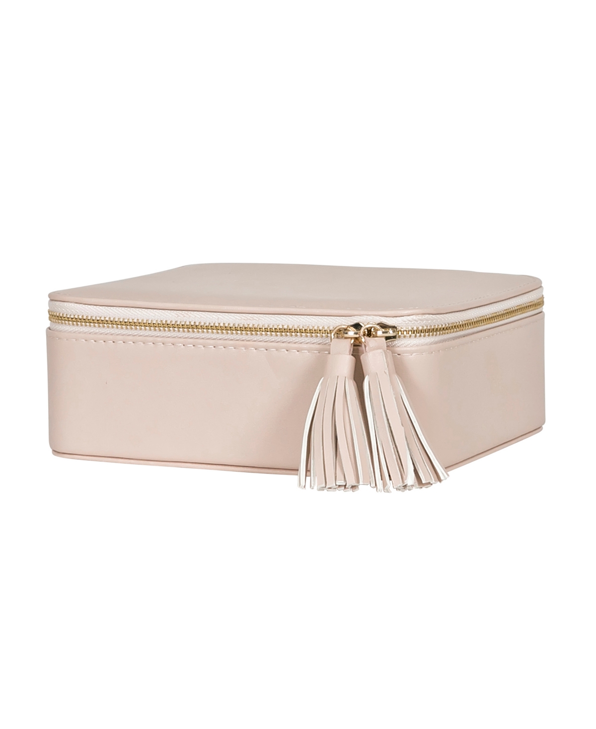 Mele Co. Shiloh Travel Jewelry Case in Faux Leather - Tan