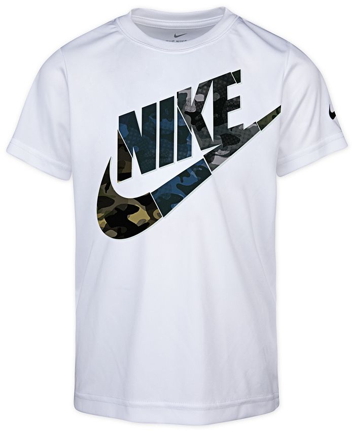 Nike Little Boys Camo Logo-Print Cotton T-Shirt - Macy's