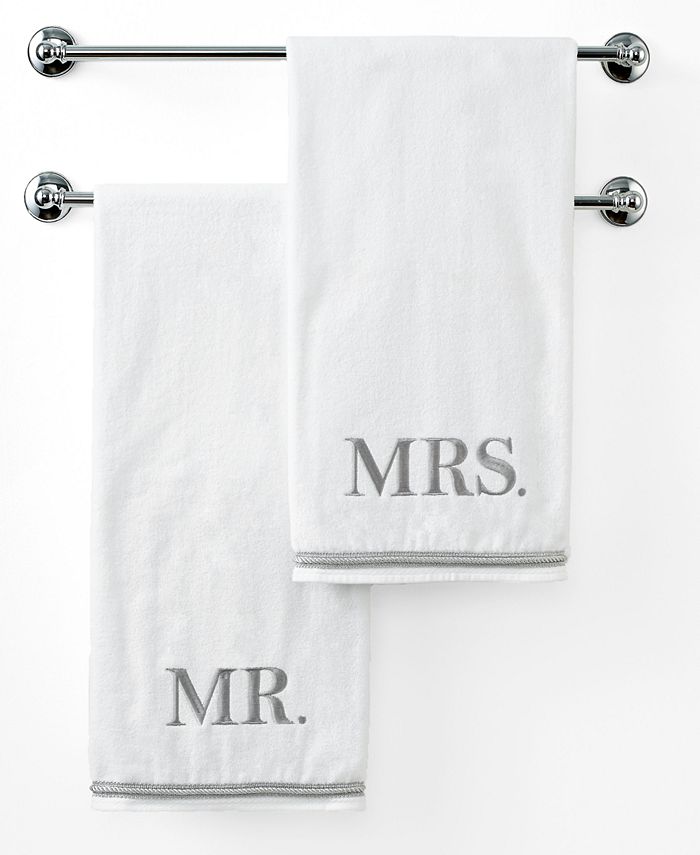 Set de toallas Mr. and Mrs. Raya medio baño blanco