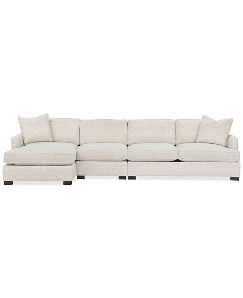 Furniture Juliam 3Pc. Fabric Sofa with Chaise, Created for Macy's