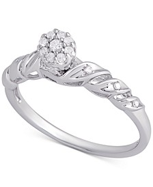 Diamond Cluster Promise Ring (1/6 ct. t.w.) in Sterling Silver