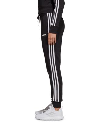 adidas 3 stripe joggers womens black