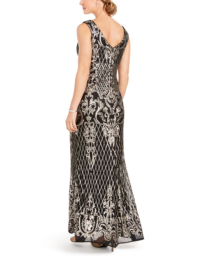 R & M Richards Sequined Gown - Macy's