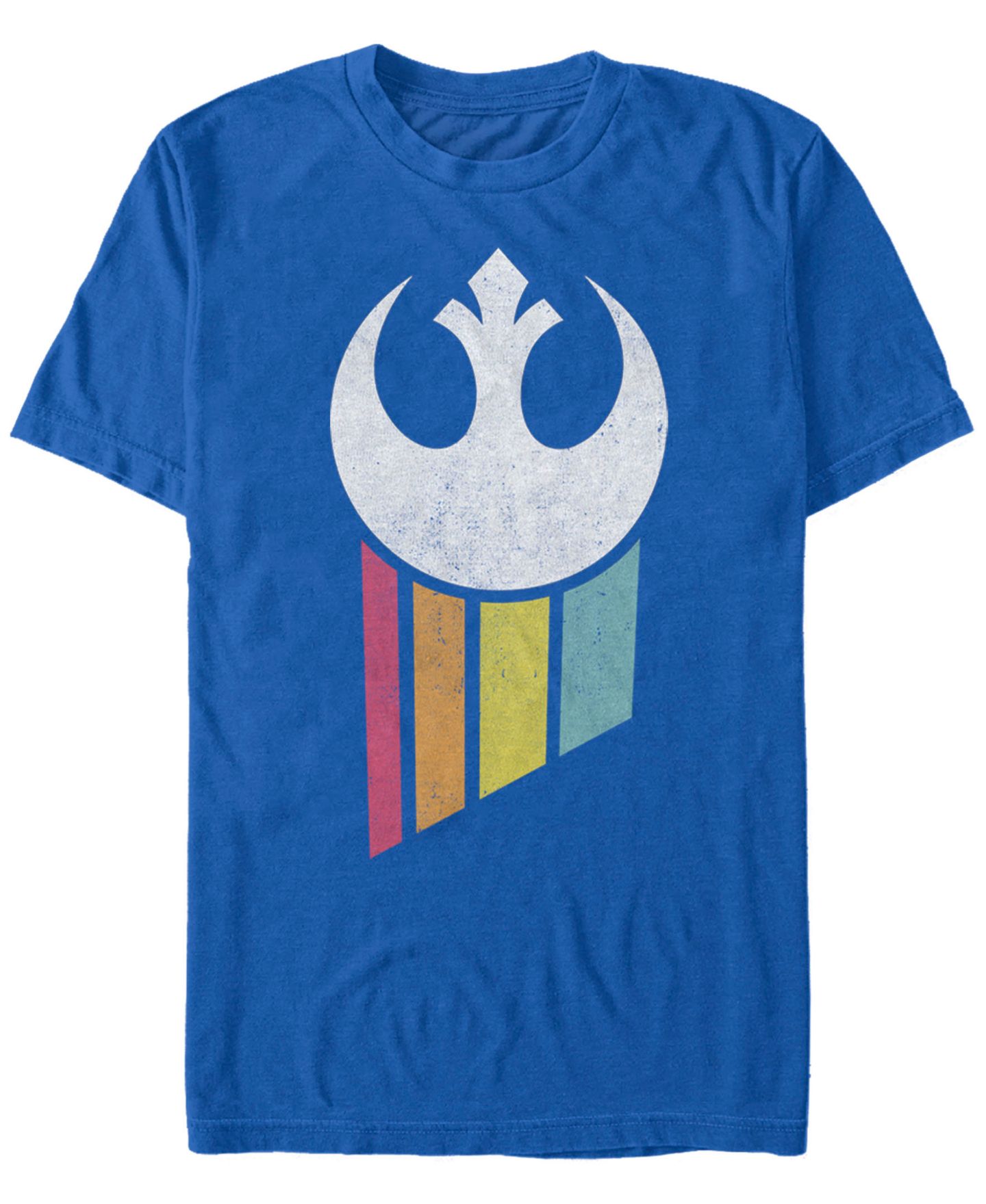 Мужская футболка Fifth Sun Star Wars Classic Rainbow Rebel Logo Short Sleeve, цвет: Королевский синий — фото 1