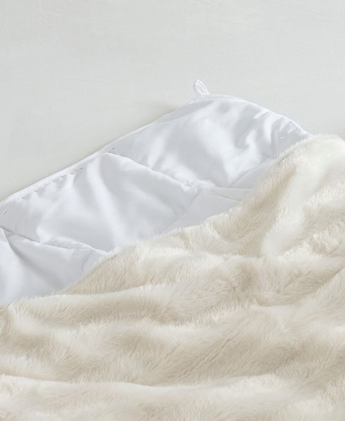 Beautyrest Duke Faux Fur 18lbs Weighted Blanket & Reviews Blankets