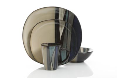Elite Althea Reactive Glaze Teal 16-Piece Dinnerware Set, Service for 4 