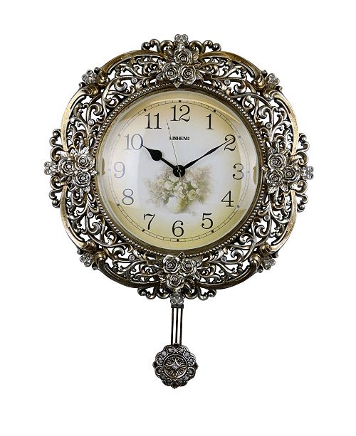 Three Star Floral Round Wall Clock Reviews Clocks Home