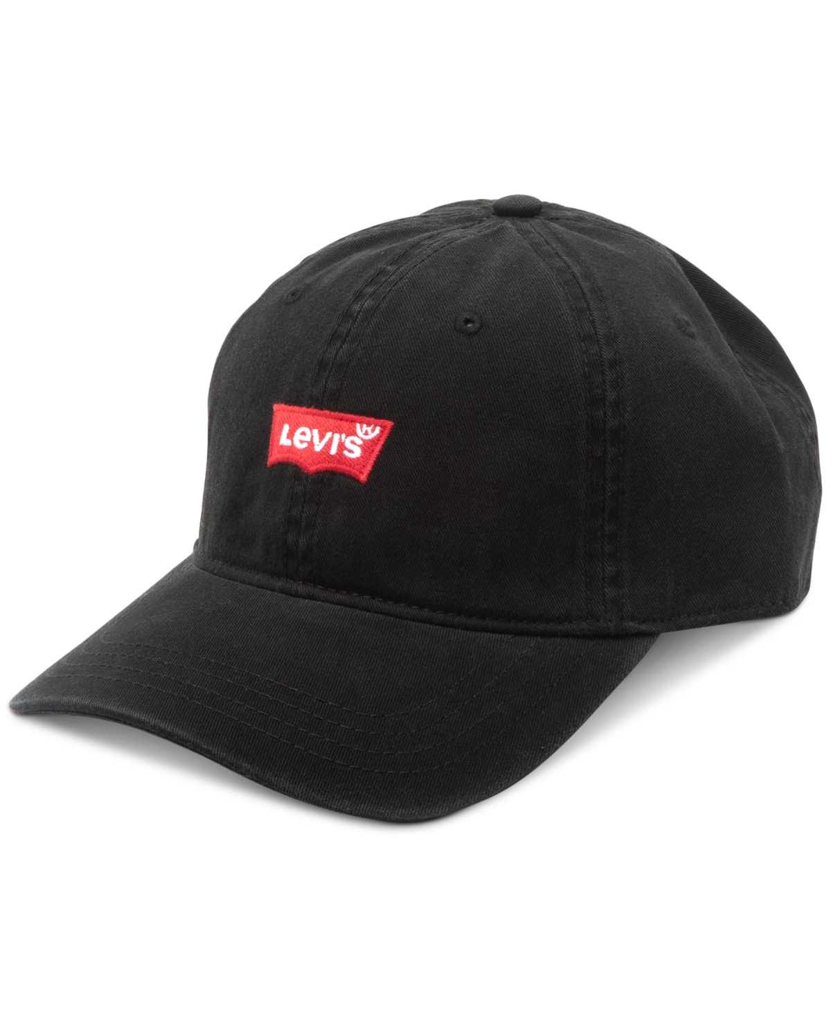 Levi's Men's Large Batwing Baseball Adjustable Strap Hat In Black