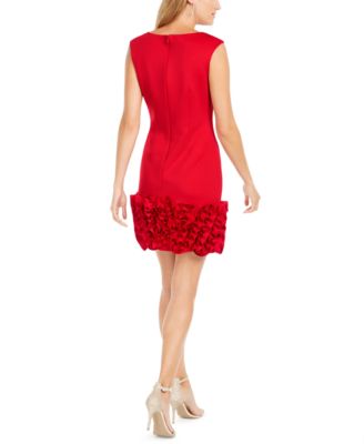 Ruffled-Hem Sheath Dress 