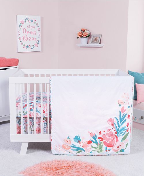 Trend Lab Painterly Floral 3 Piece Crib Bedding Set Reviews