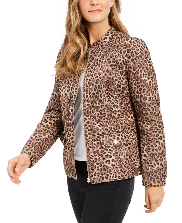 Macy's leopard outlet print jacket