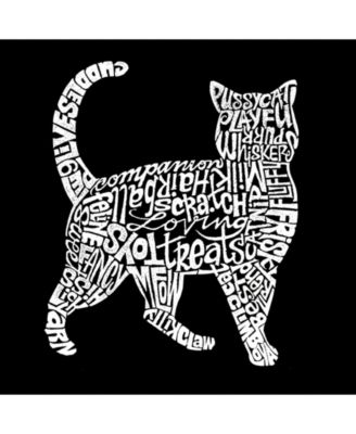 Men's Word Art Hooded Sweatshirt - Cat