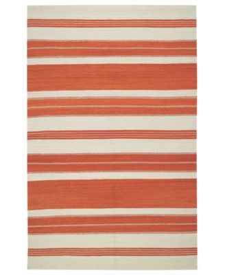 Capel - Area Rug, Genevieve Gorder Puhalo Stripe Flatweave 3624-800 Saffron 7' x 9'