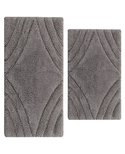 Castle Hill London Diamond 20 X 30 And 24 X 40 2 Pc Bath Rug