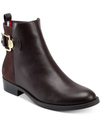 Tommy Hilfiger Women's Inella Closed Toe Ankle Fashion Boots Brown Size 9 M
